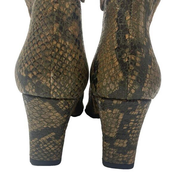 Free People Snakeskin Print Ankle Boots Zip Heels Size 36 US 6 Mobwife - Picture 14 of 16